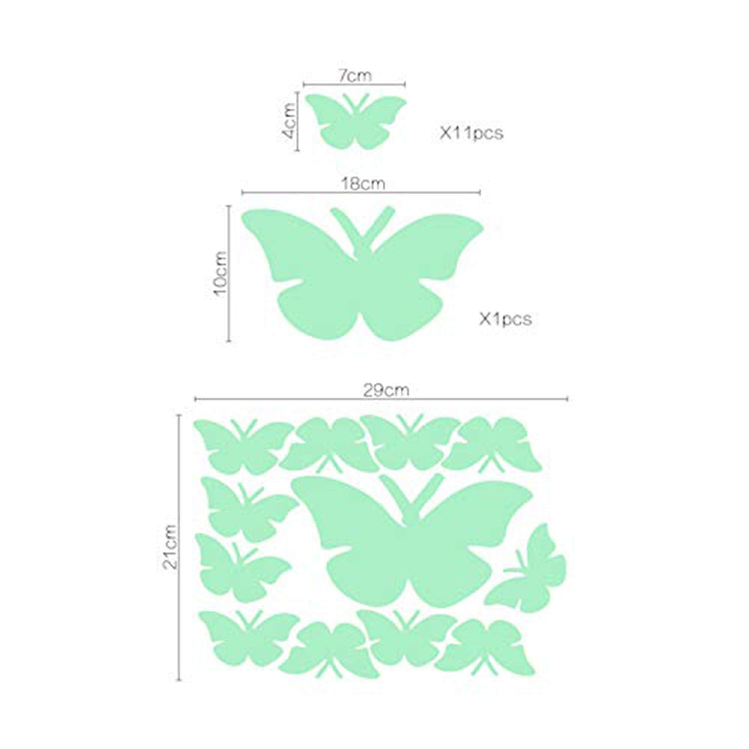 Nacnic Láminas Luminosas De Mariposas Fluorescentes