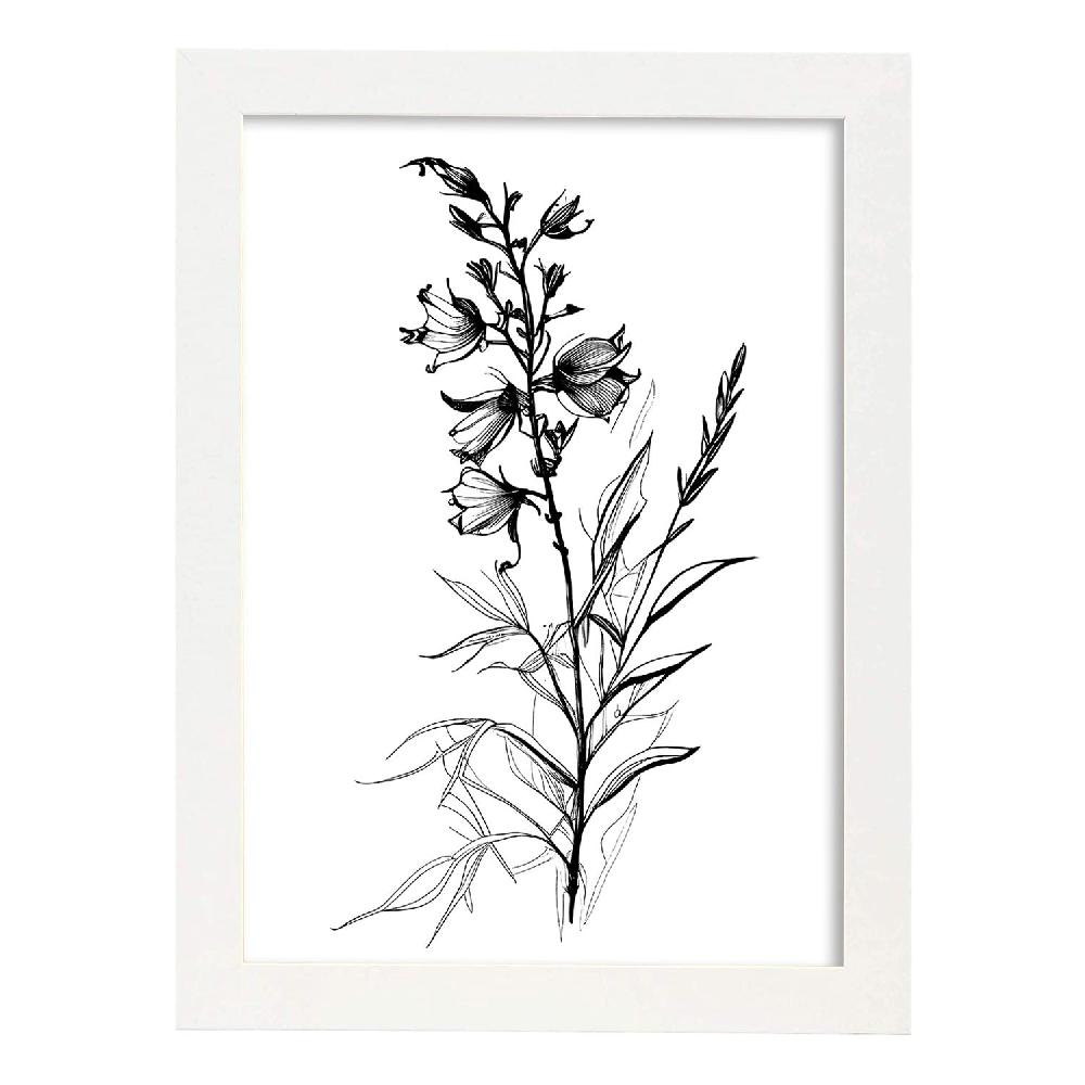 Nacnic Láminas Minimalistas De Nacnic Con Arte Lineal De Larkspur