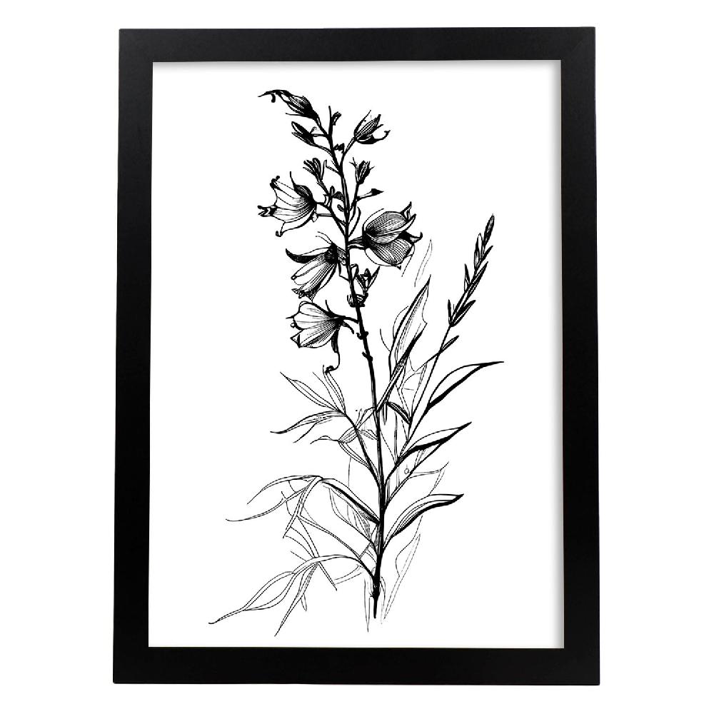 nacnic Láminas Minimalistas de Nacnic con Arte Lineal de Larkspur