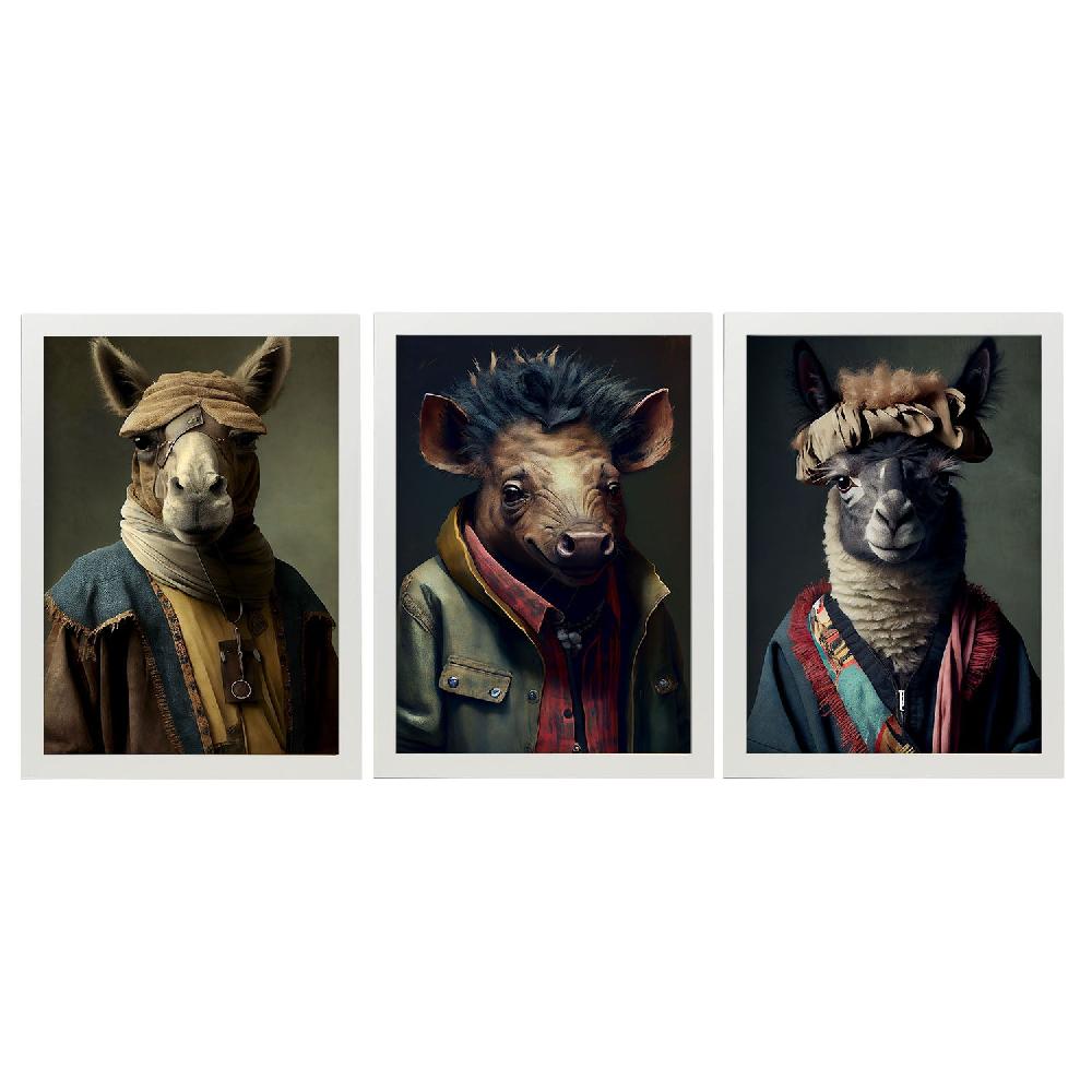 Nacnic Láminas Nacnic De Animales Humanos: Camello Llama Jabalí Salvaje