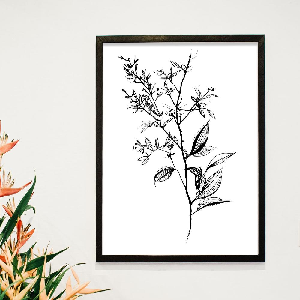 Nacnic Láminas Nacnic Forsythia Arte Minimalista Líneas