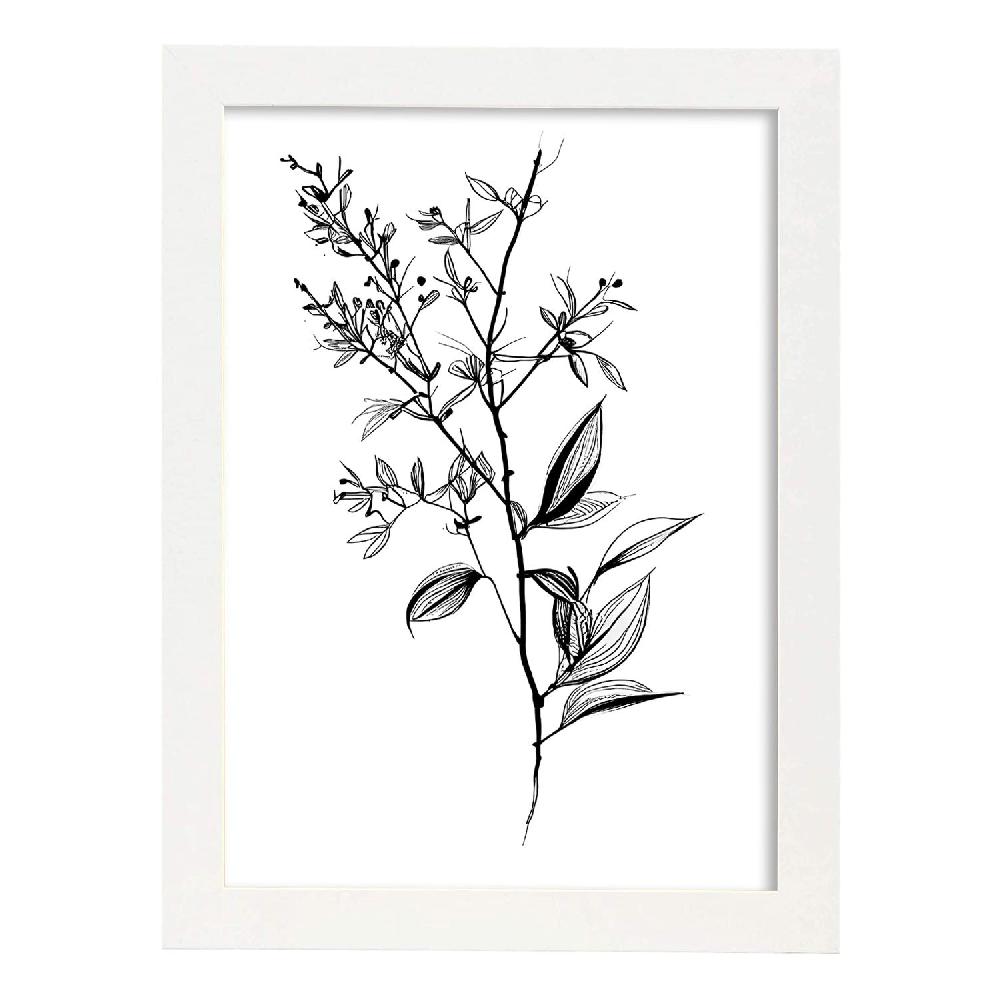 Nacnic Láminas Nacnic Forsythia Arte Minimalista Líneas