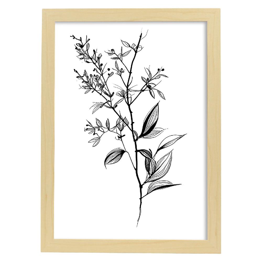 Nacnic Láminas Nacnic Forsythia Arte Minimalista Líneas