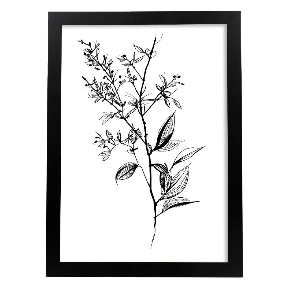 nacnic Láminas Nacnic Forsythia Arte Minimalista Líneas