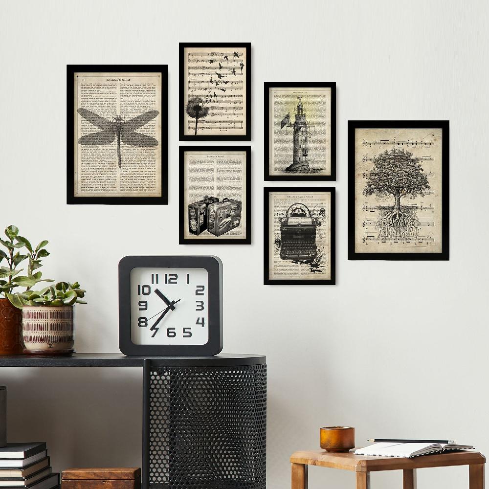 Nacnic Láminas Nacnic Vintage Blanco Y Negro Para Habitación