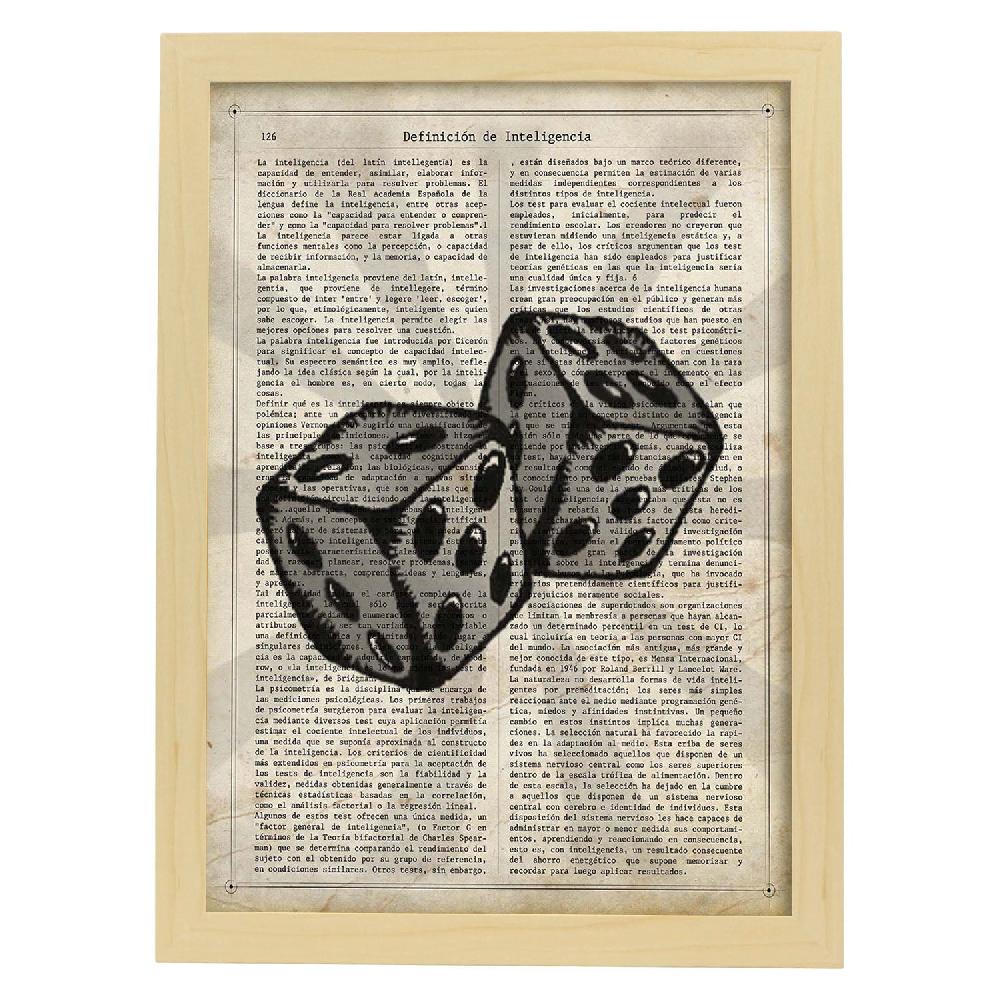Nacnic Láminas Vintage De Dados Con Diseño Y Definiciones