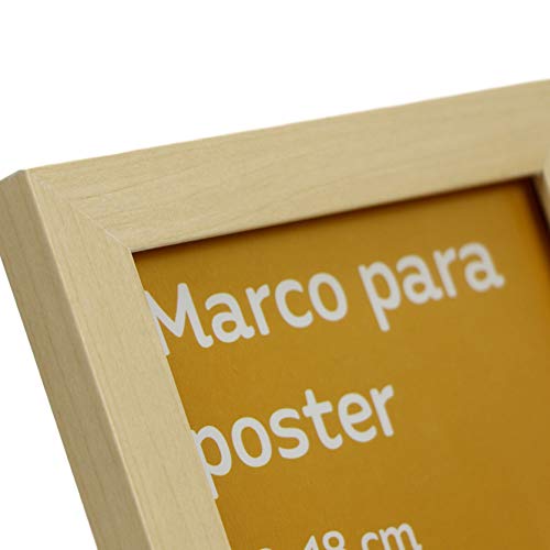 Nacnic Marco De Madera De Nogal Robusto Con Frontal De Plexiglas Para Láminas