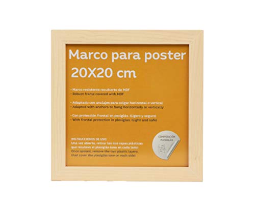 Nacnic Marco De Madera De Nogal Robusto Con Frontal De Plexiglas Para Posters