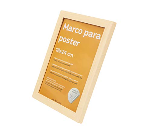 Nacnic Marco De Madera De Nogal Robusto Con Frontal De Plexiglas Para Posters