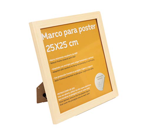 Nacnic Marco De Nogal Robusto Para Láminas Con Frontal De Plexiglas