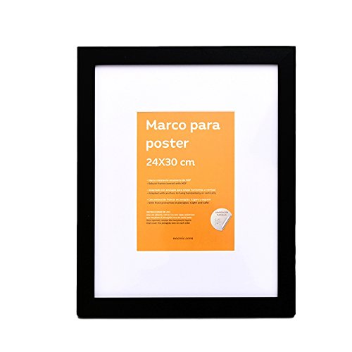 nacnic Marco negro con paspartú para fotos y posters