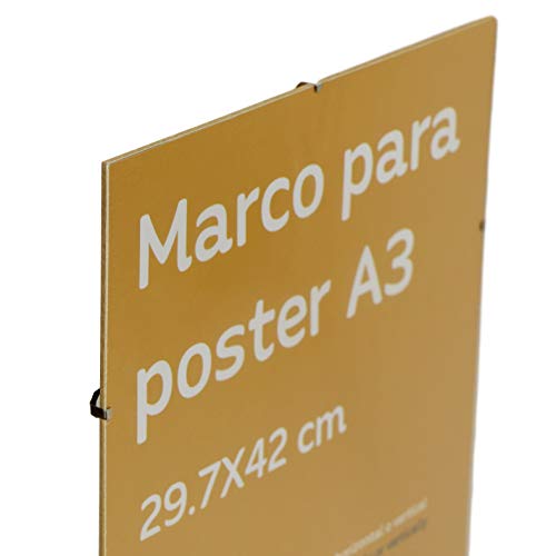 Nacnic Marco Transparente De Clip Soporte Transparente Para Fotos Posters Diplomas Dibujos O Láminas. Tamaño A3 (29.7x42 Cm). Marco Clip Transparente Con Plexiglas Y Anclajes Para Colgar