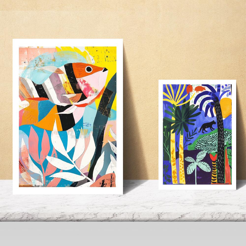 Nacnic Matisse Tonos Amarillo Rojo. Colores Vibrantes