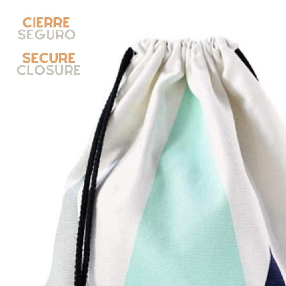 Nacnic Mochila De Algodón Con Diseño Geométrico Azul Turquesa