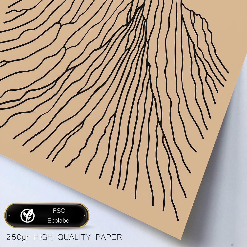 Nacnic Montañas Geometricas Vintage Marron Negro Y Tonos Tierra