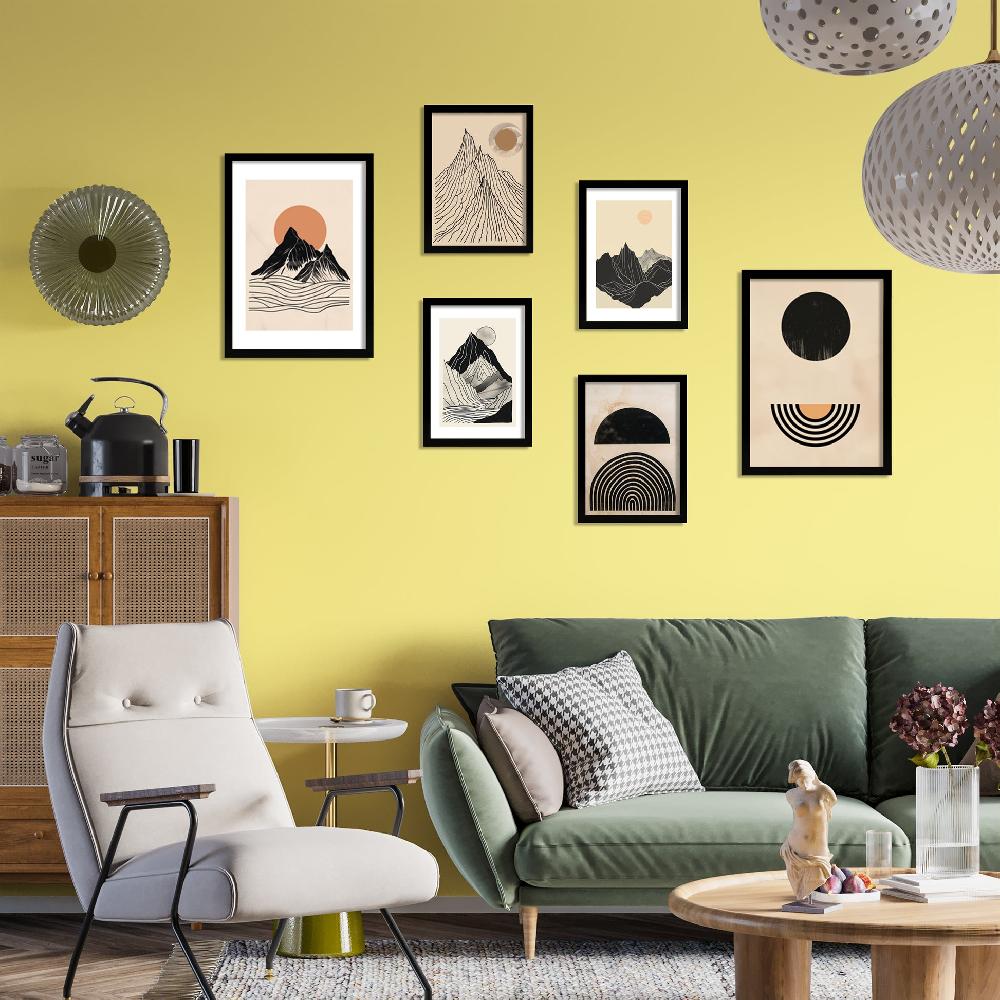 nacnic Montañas geometricas vintage marron negro y tonos tierra