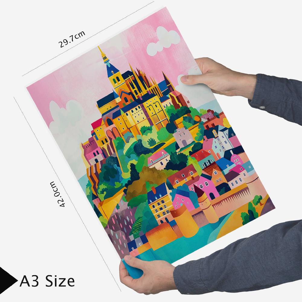 Nacnic Monuments Inspired By Mary Blair. Eiffel Praga Saint Michele Alhambra Belgium Fushimi Inari