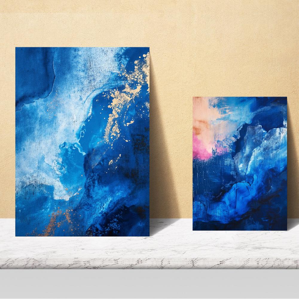 Nacnic Abstract Colors Blue Cyan Pink Shapes