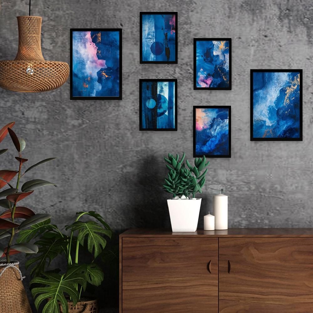 nacnic Abstract colors blue cyan pink shapes