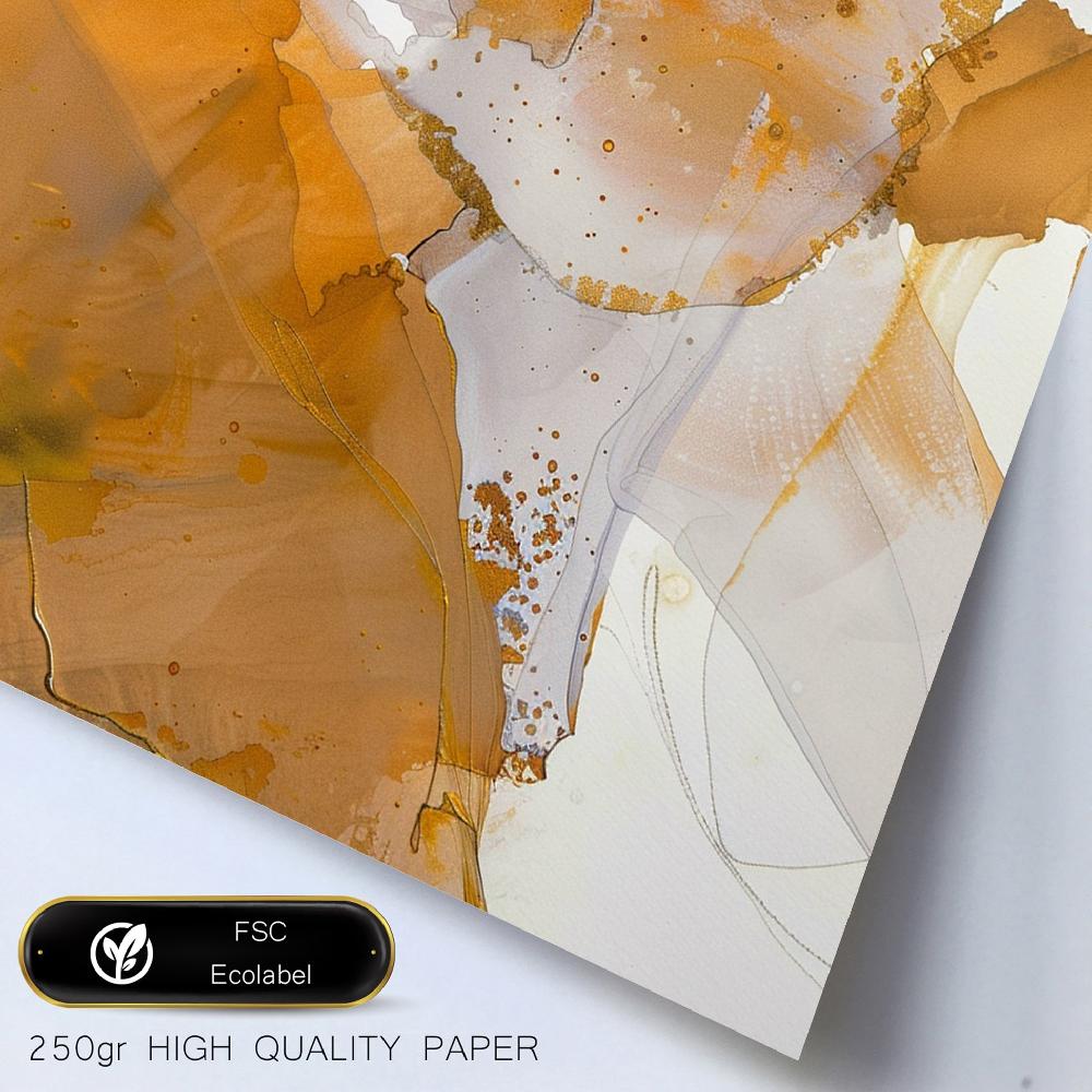 Nacnic Abstract Colors Brown White Gold Shapes