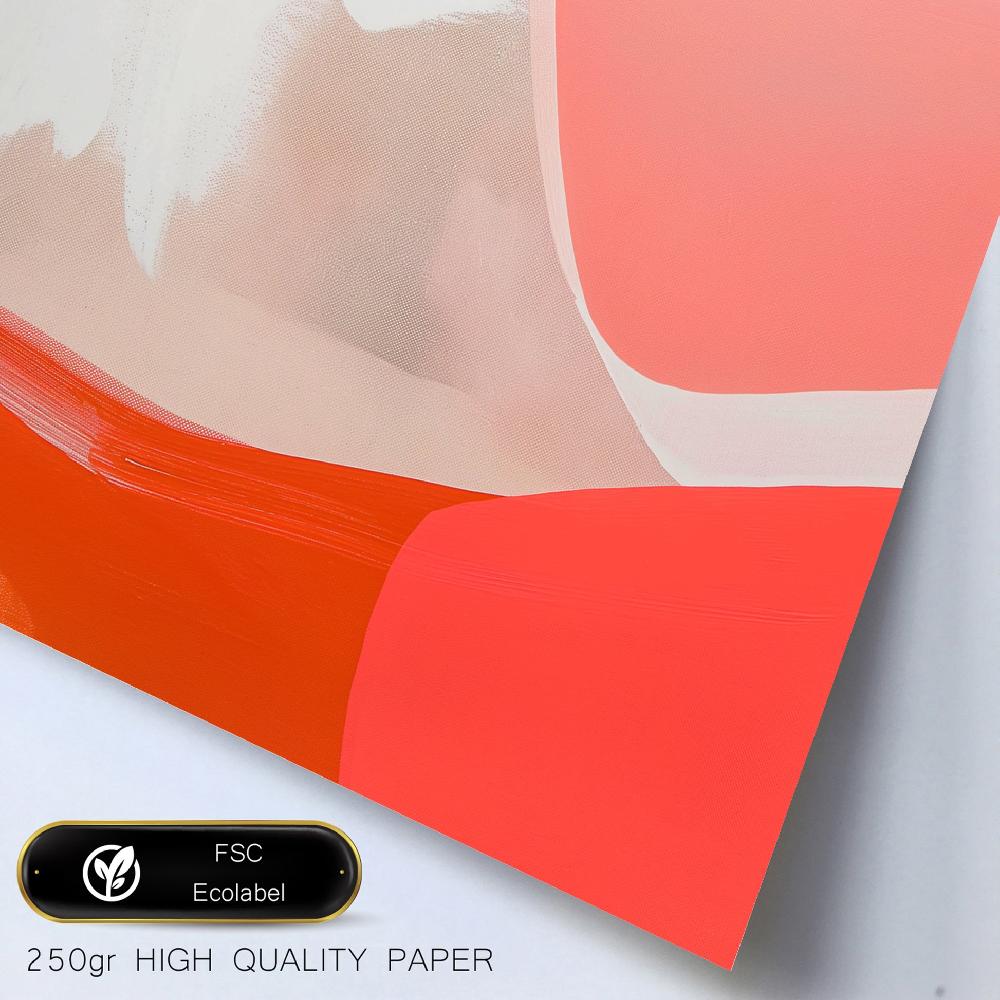 Nacnic Abstract Colors Orange Red White Shapes