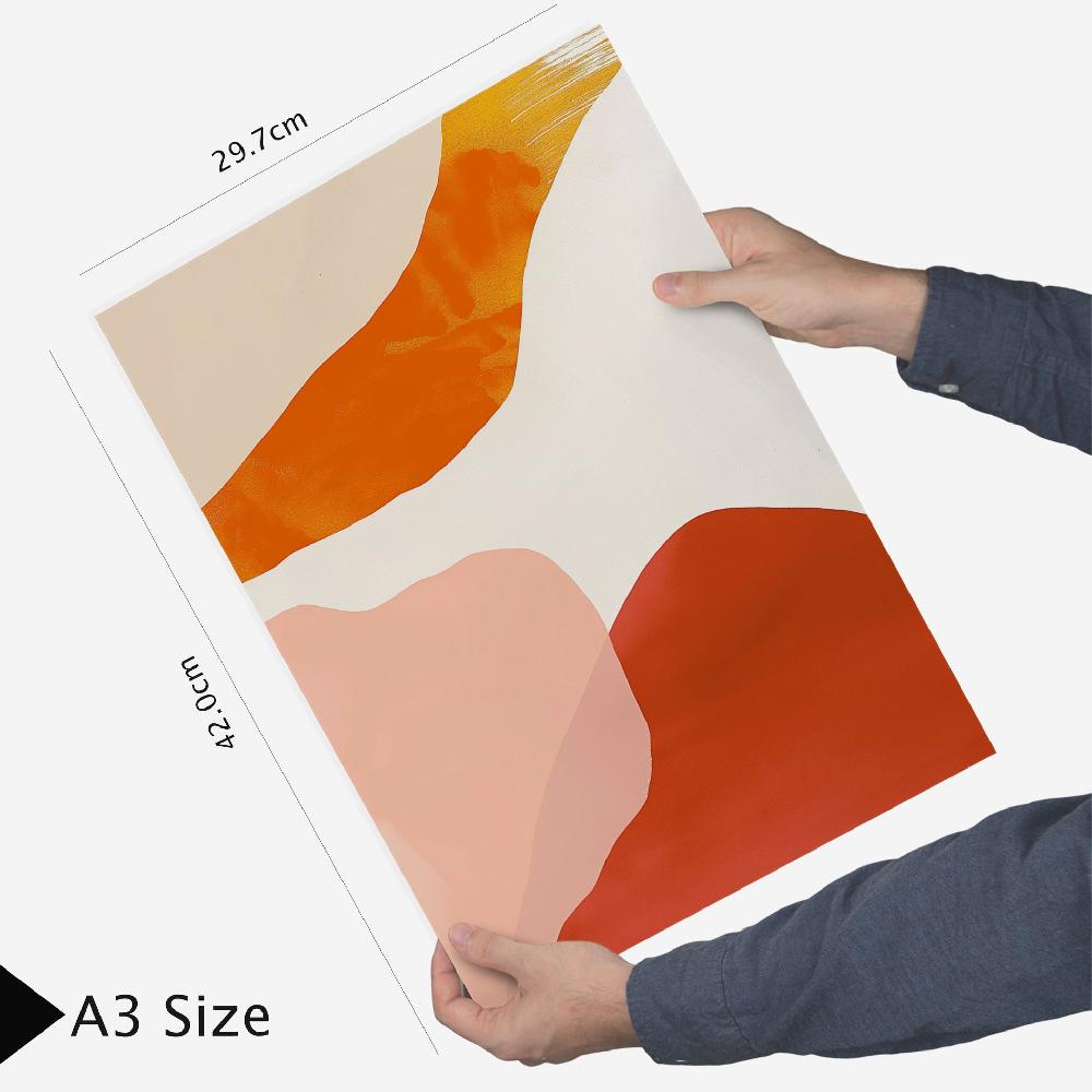 Nacnic Abstract Colors Orange Red White Shapes