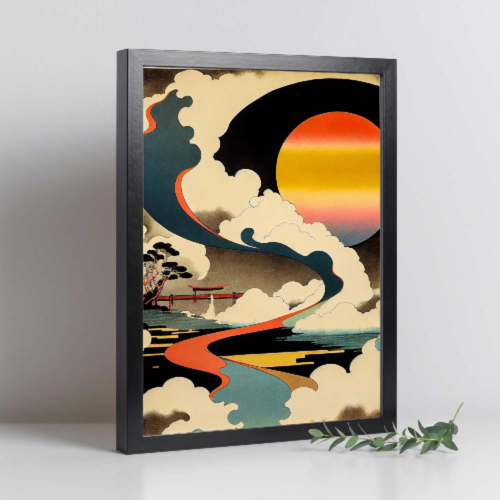 Nacnic Nacnic Abstract Surreal Ukiyo 7 Láminas De Arte Estético