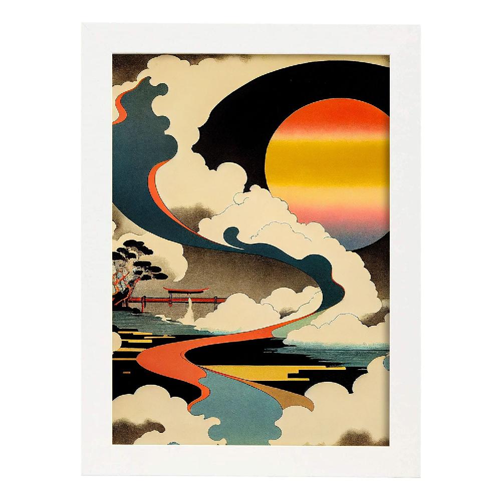 Nacnic Nacnic Abstract Surreal Ukiyo 7 Láminas De Arte Estético