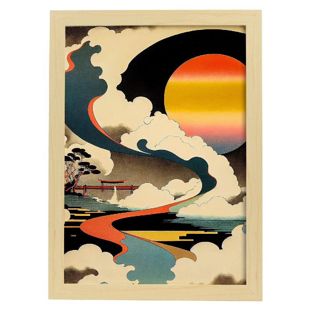 Nacnic Nacnic Abstract Surreal Ukiyo 7 Láminas De Arte Estético