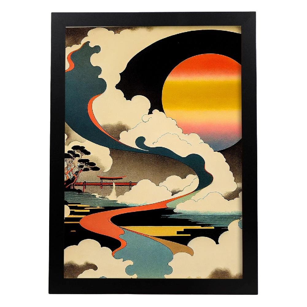 nacnic Nacnic Abstract Surreal Ukiyo 7 Láminas de Arte Estético