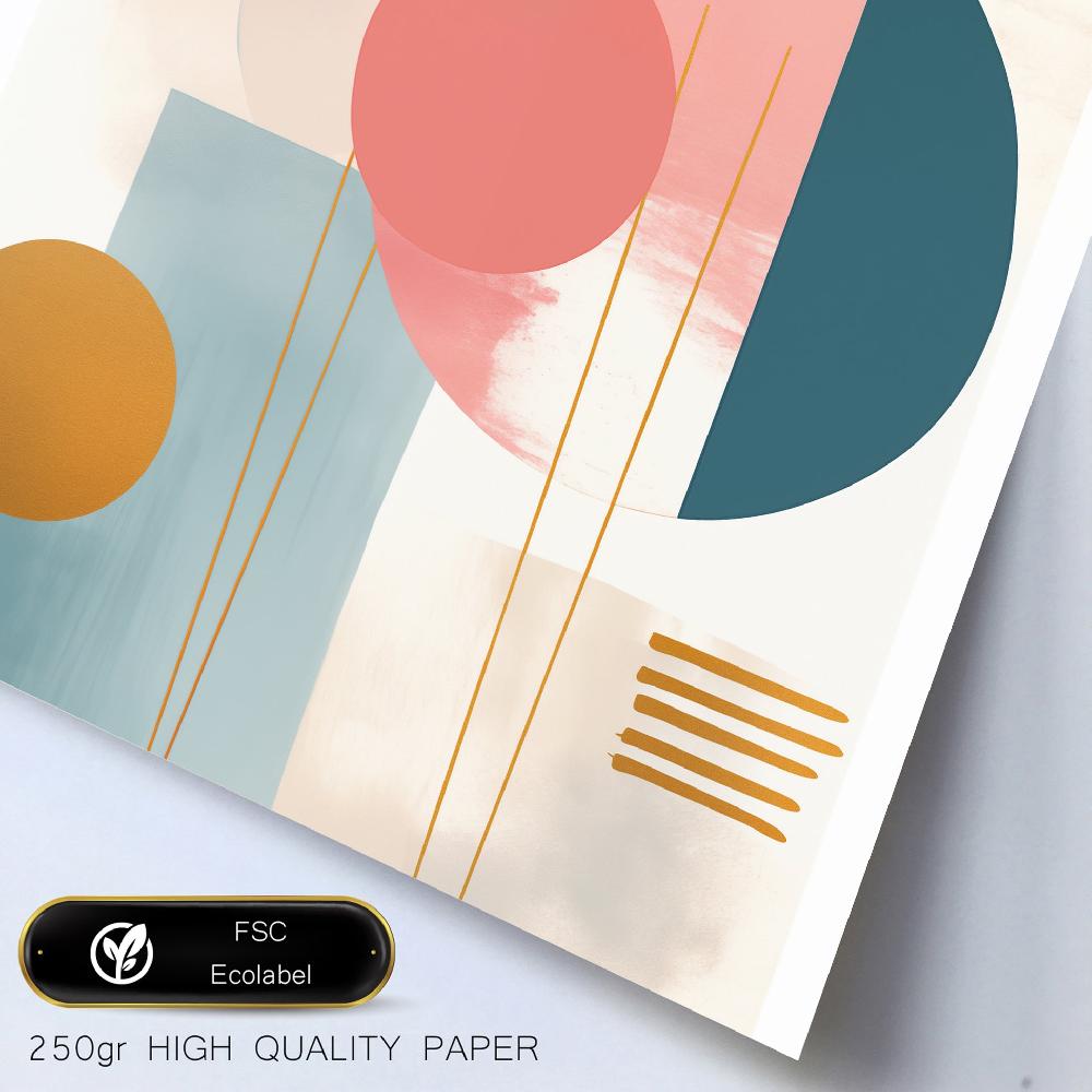 Nacnic Abstracto Lila Fucsia Dorado Verde