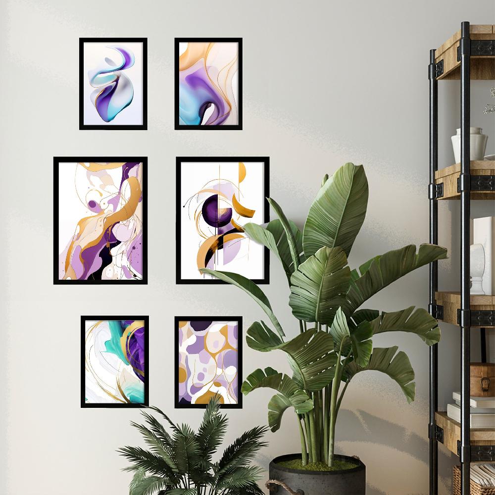 Nacnic Abstracto Lila Morado Dorado