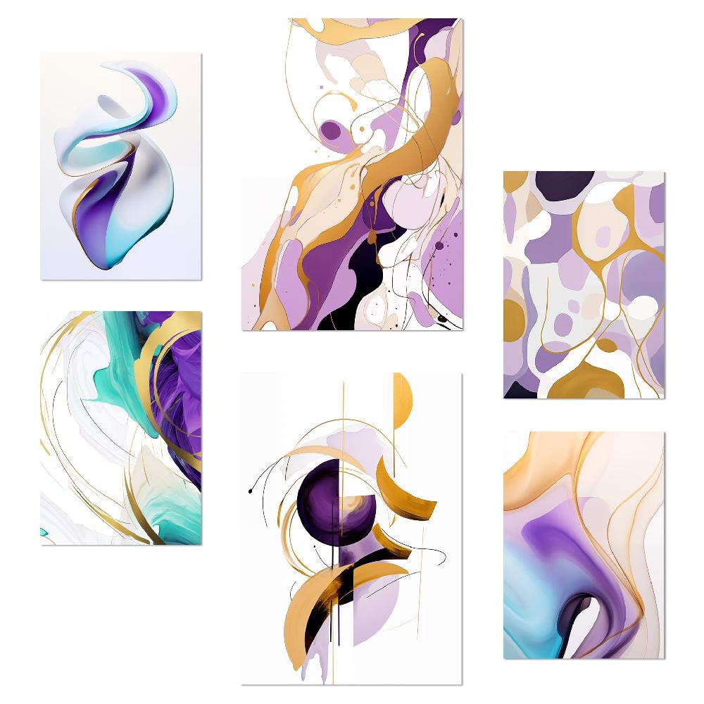 nacnic Abstracto lila morado dorado