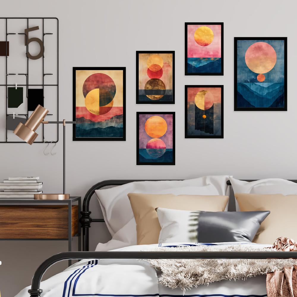 Nacnic Abstracto Lunas Doradas