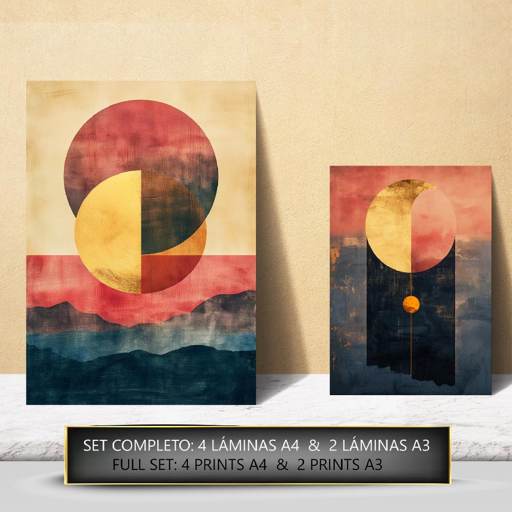 Nacnic Abstracto Lunas Doradas