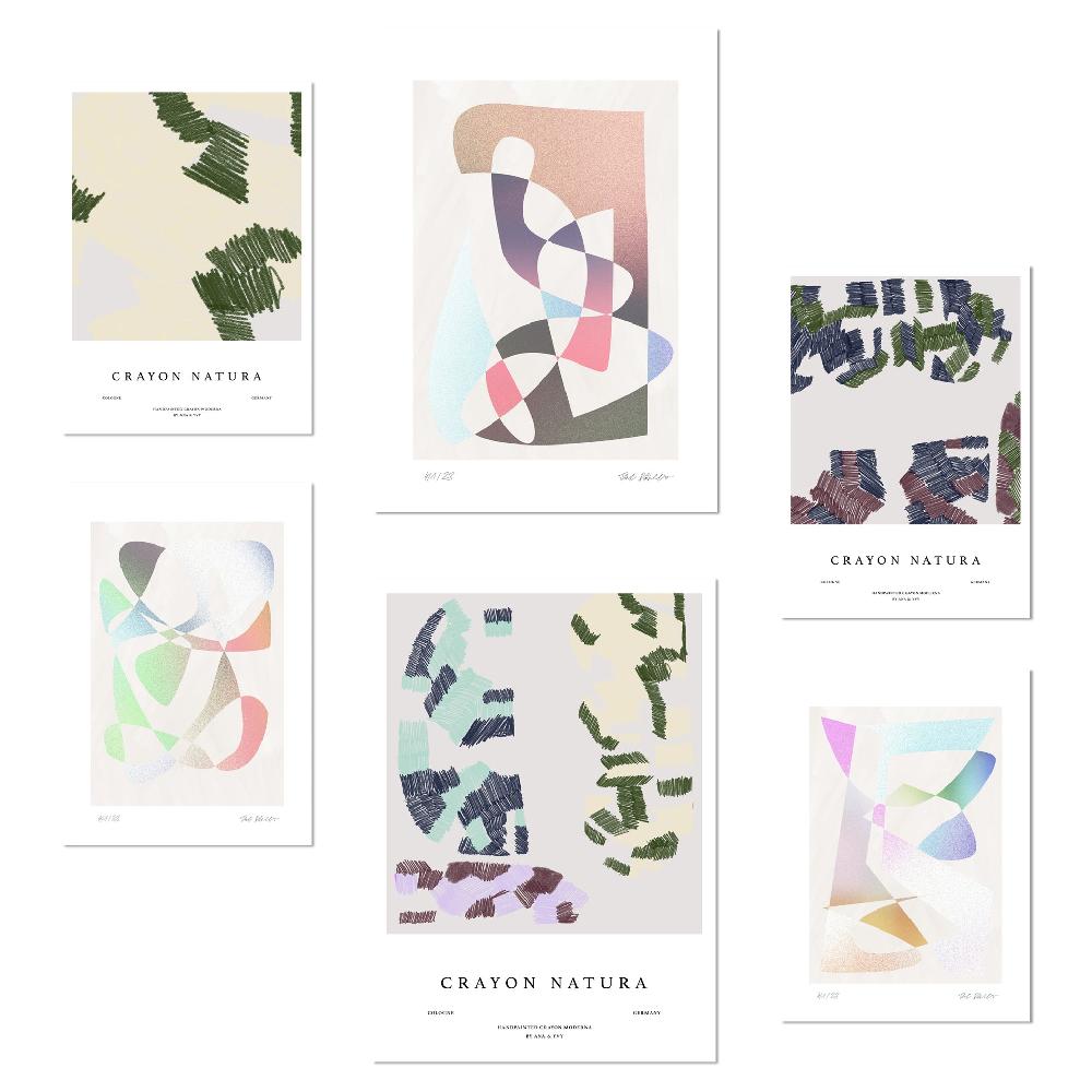 nacnic Arte abstracto figurativo tonos pastel