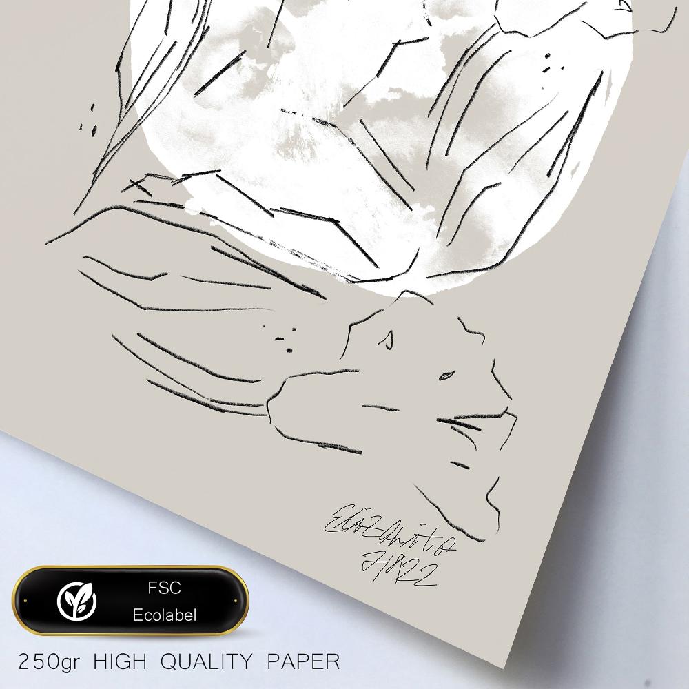 Nacnic Arte Abstracto Gris Y Negro