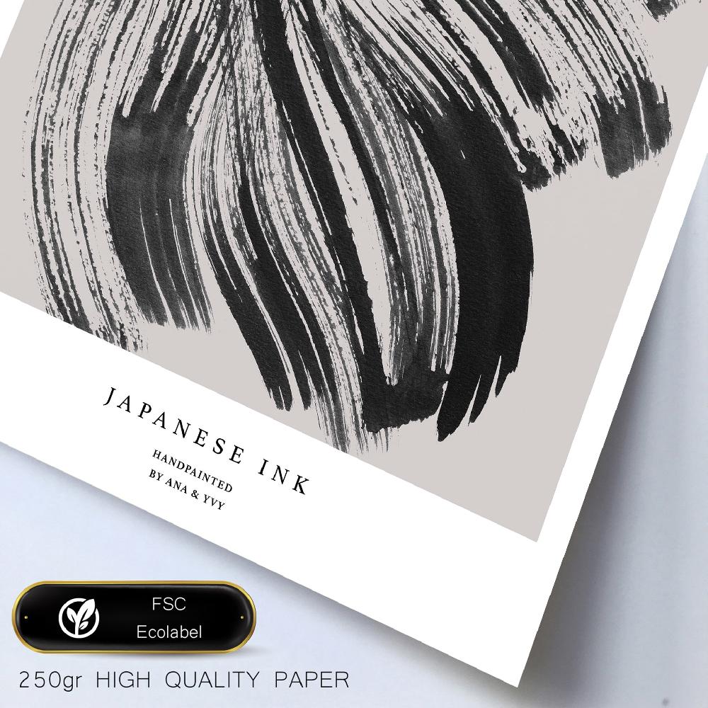 Nacnic Arte Abstracto Ne Balnco Y Negro. Pinceladas