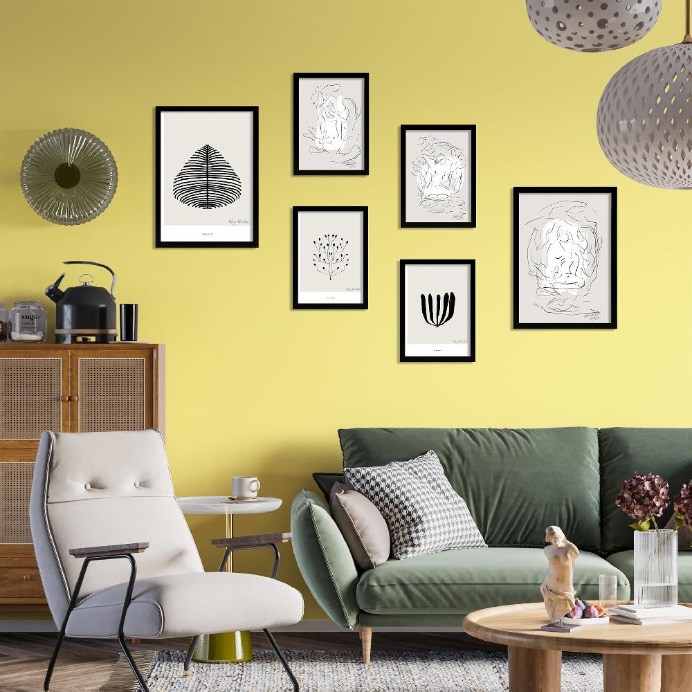 Nacnic Arte Abstracto Negro Y Beige