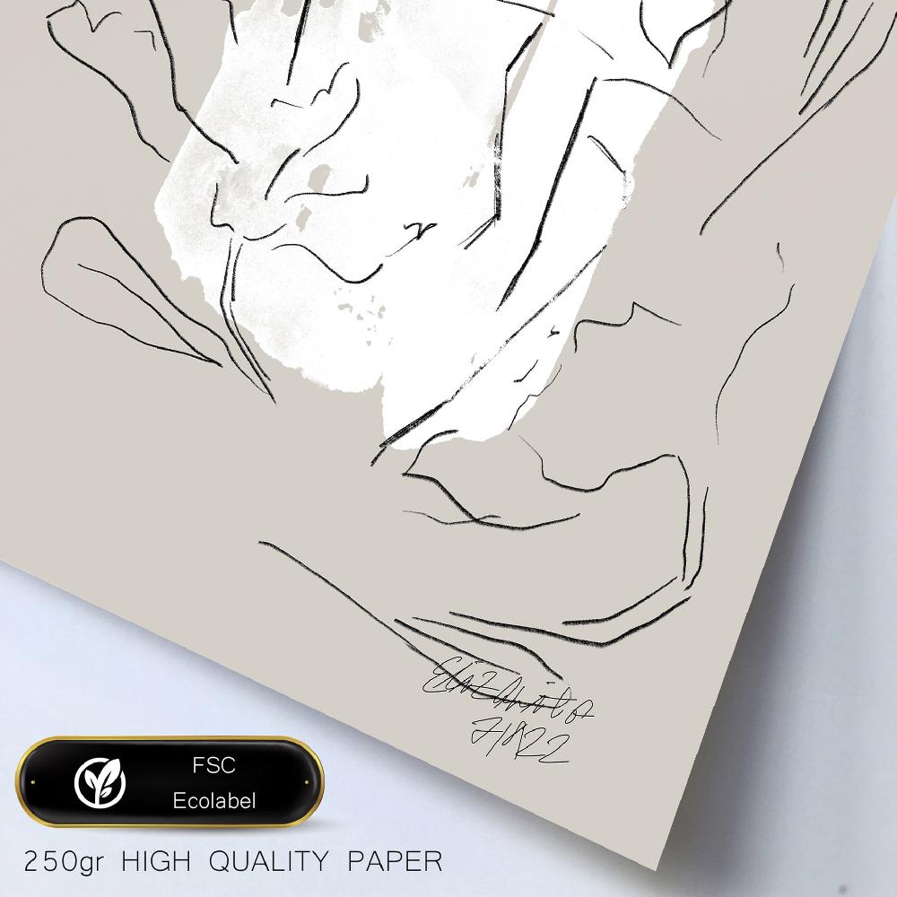 Nacnic Arte Abstracto Negro Y Beige