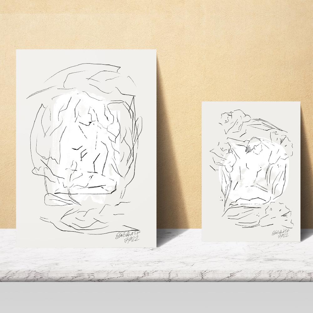 Nacnic Arte Abstracto Negro Y Beige