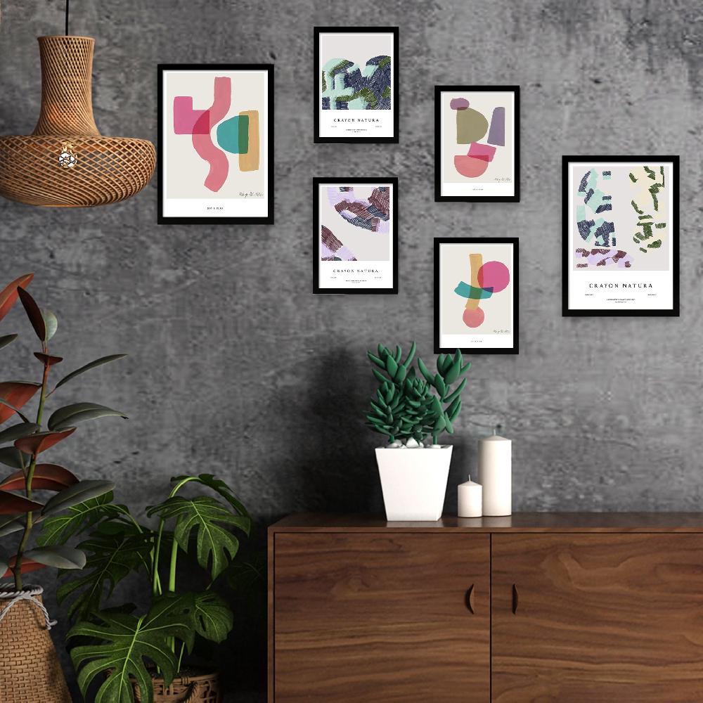 Nacnic Arte Abstracto Tonos Rosa Morado Verde