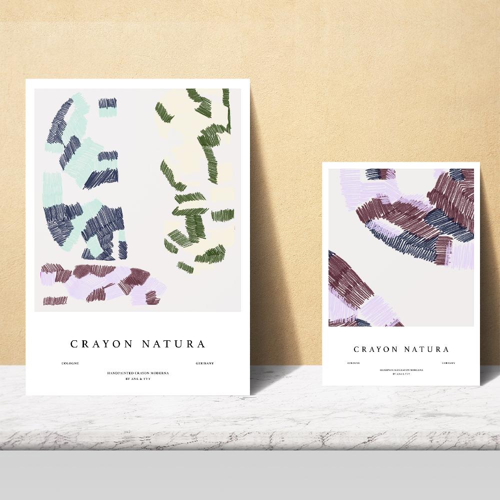 Nacnic Arte Abstracto Tonos Rosa Morado Verde