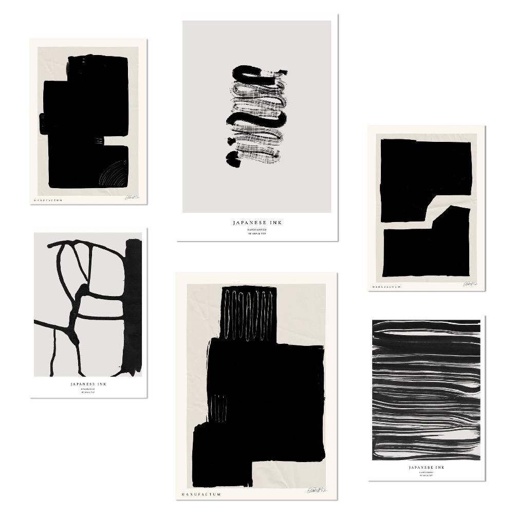 nacnic Arte en tinta japonesa. Blanco y negro