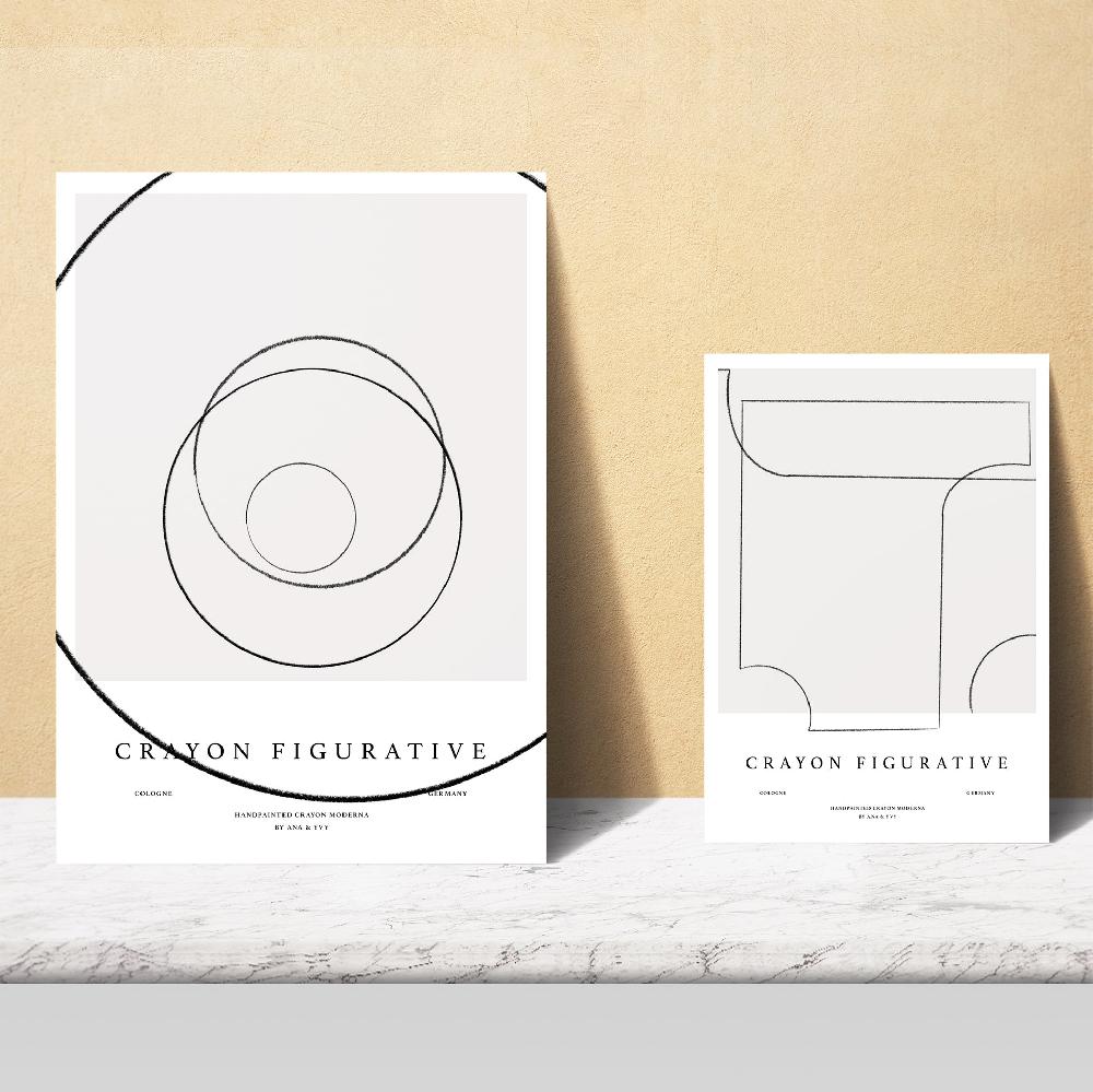 Nacnic Arte Figurativo Una Linea Marron Y Negro