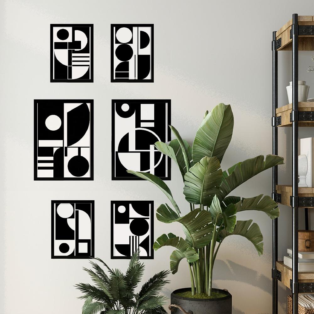 Nacnic Bauhaus Blanco Negro Geometrico