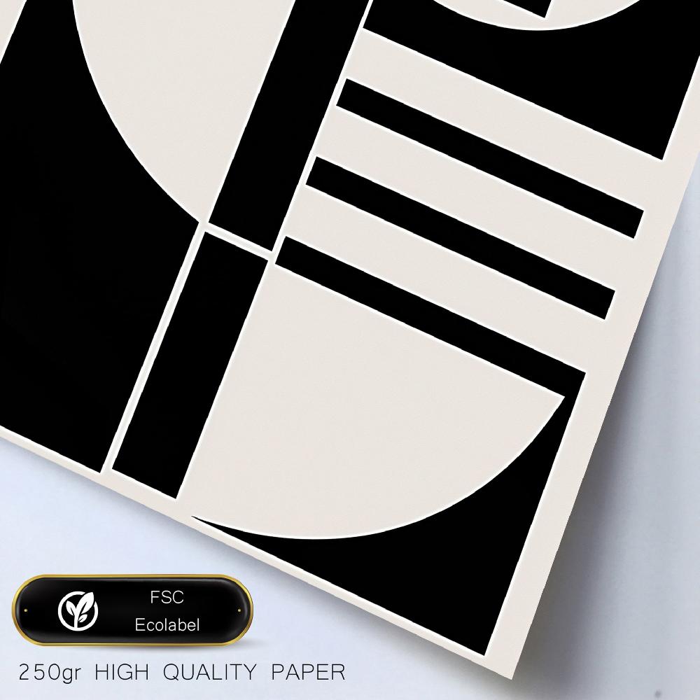 Nacnic Bauhaus Blanco Negro Geometrico