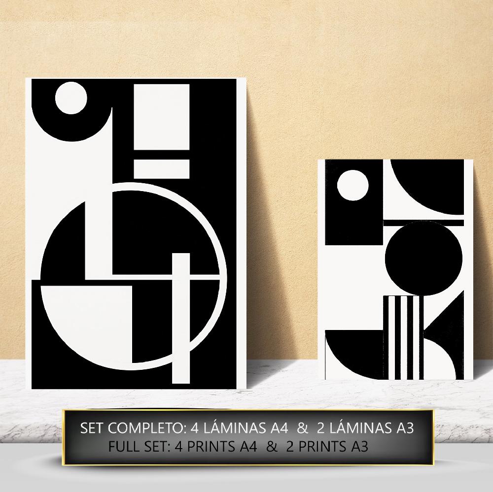 Nacnic Bauhaus Blanco Negro Geometrico