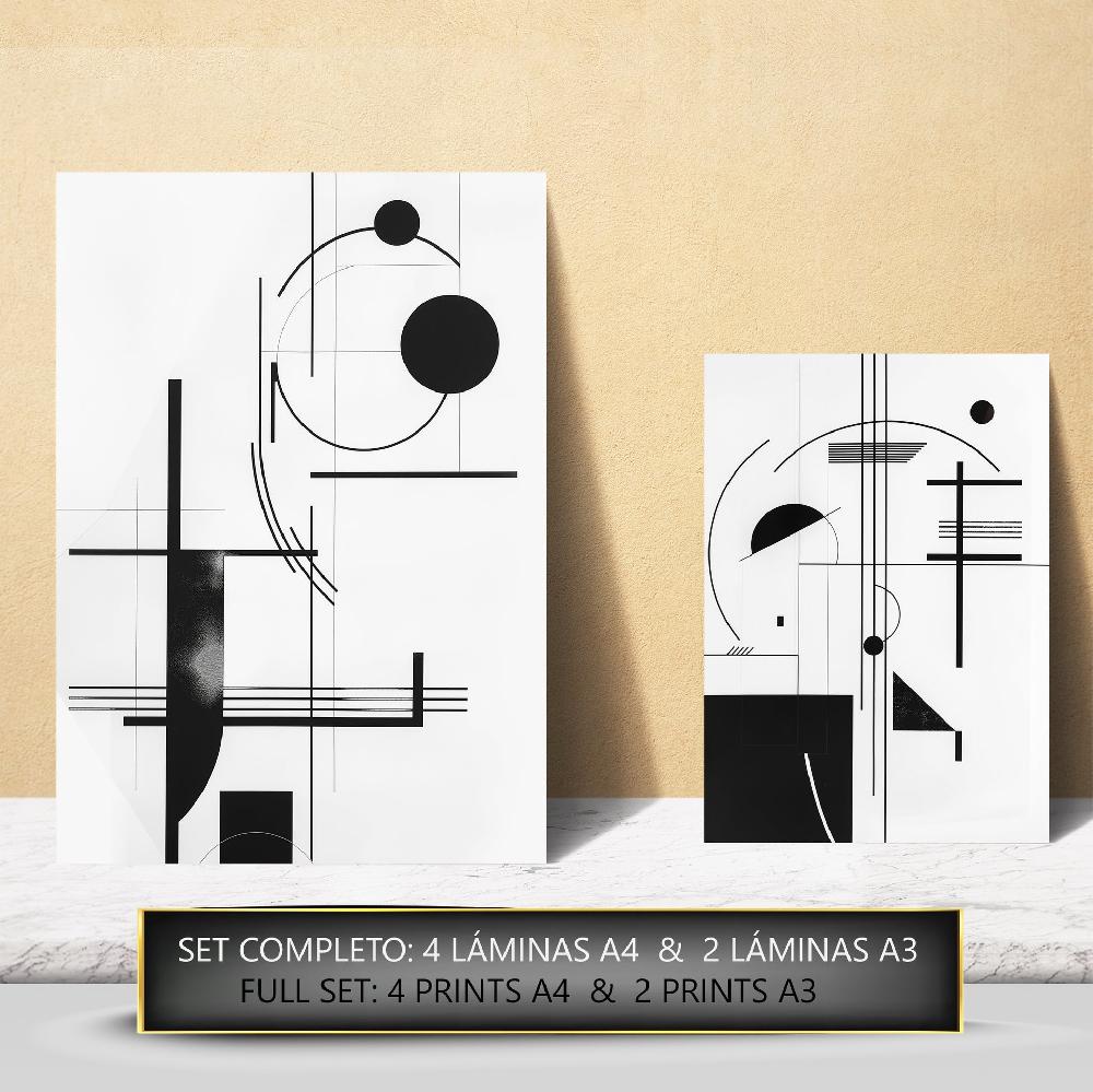 Nacnic Bauhaus Blanco Y Negro Lineas Y Formas