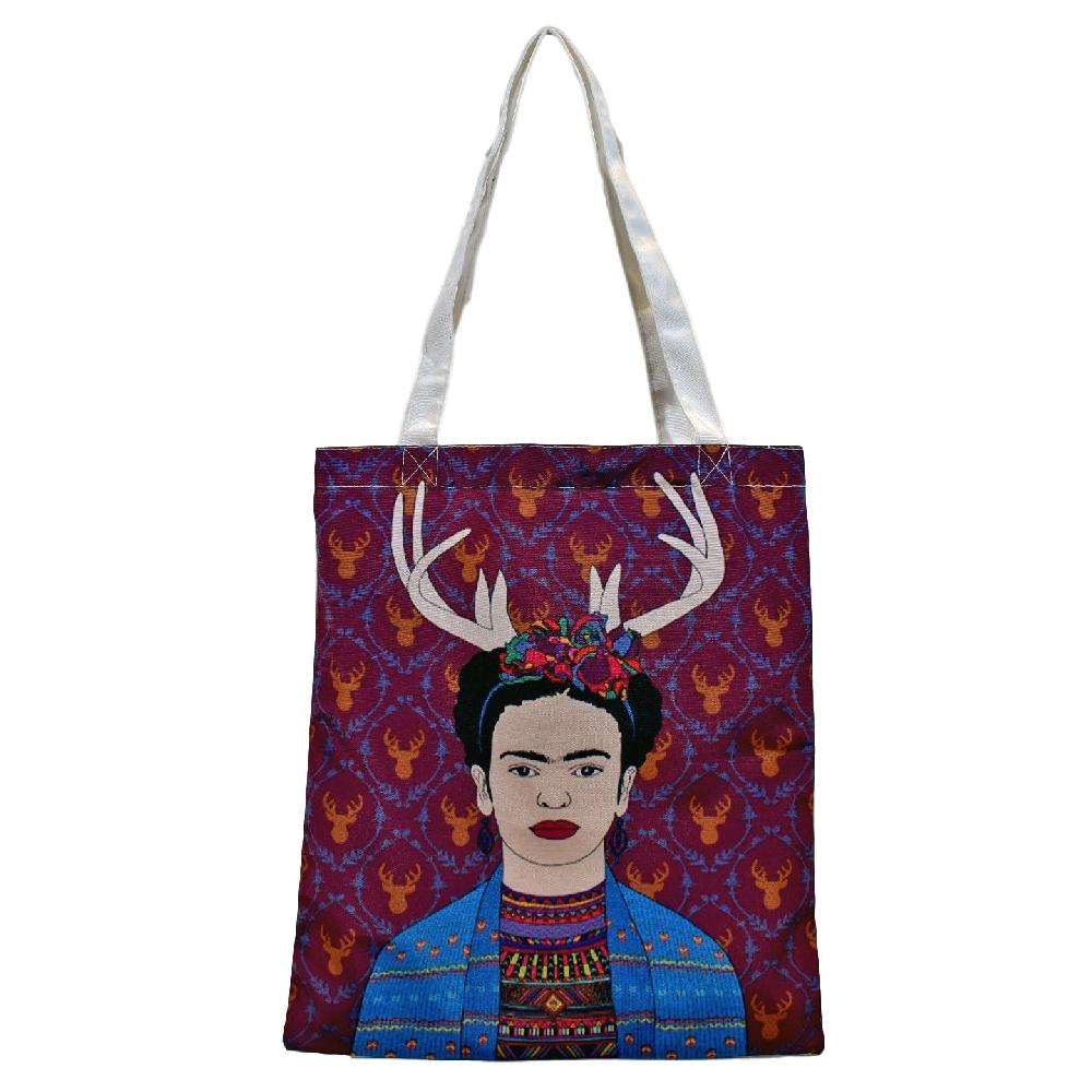Nacnic Bolsa Tote De Frida Vintage Cuernos